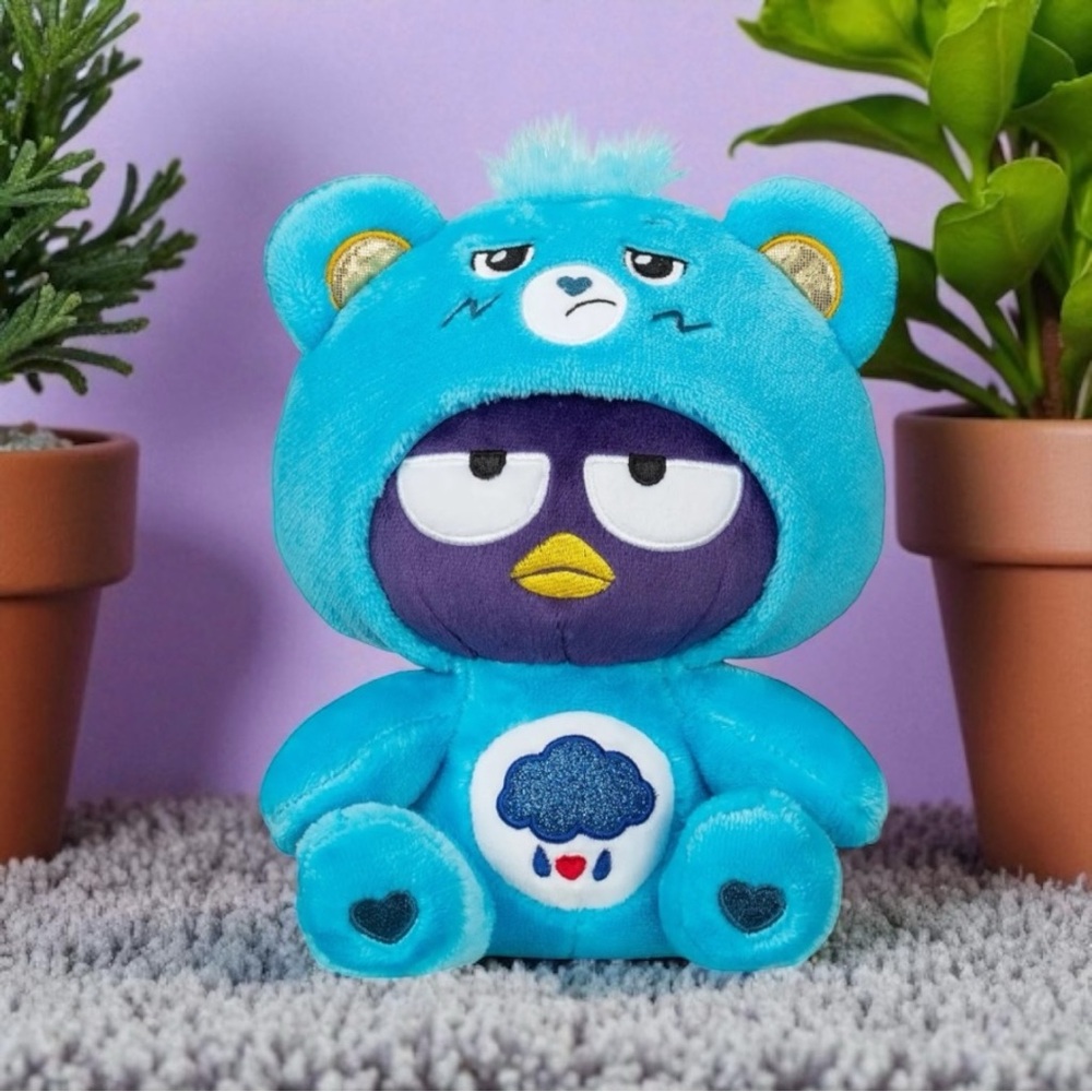 NEW Sanrio x Care Bears Plush – Badtz-Maru as Grumpy Bear (Sealed)